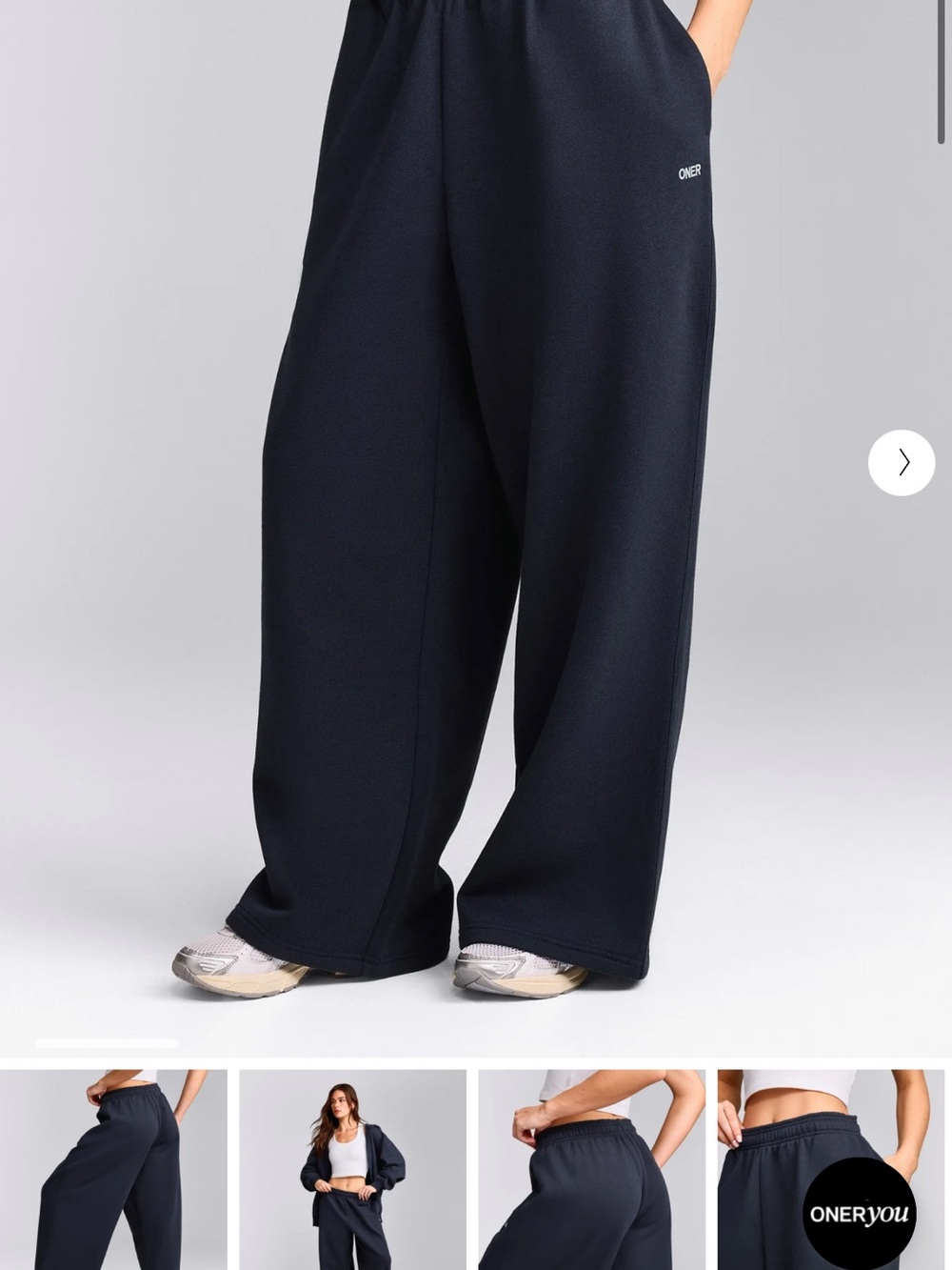 Oner Active Women's Navy Wide-Leg Track Pants